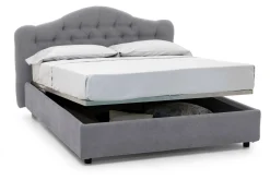 Letto matrimoniale Allik, Con materasso Cm 160x190 incluso,<Dmora Online