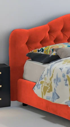 Letto matrimoniale Allik, Con materasso Cm 160x190 incluso,<Dmora Fashion