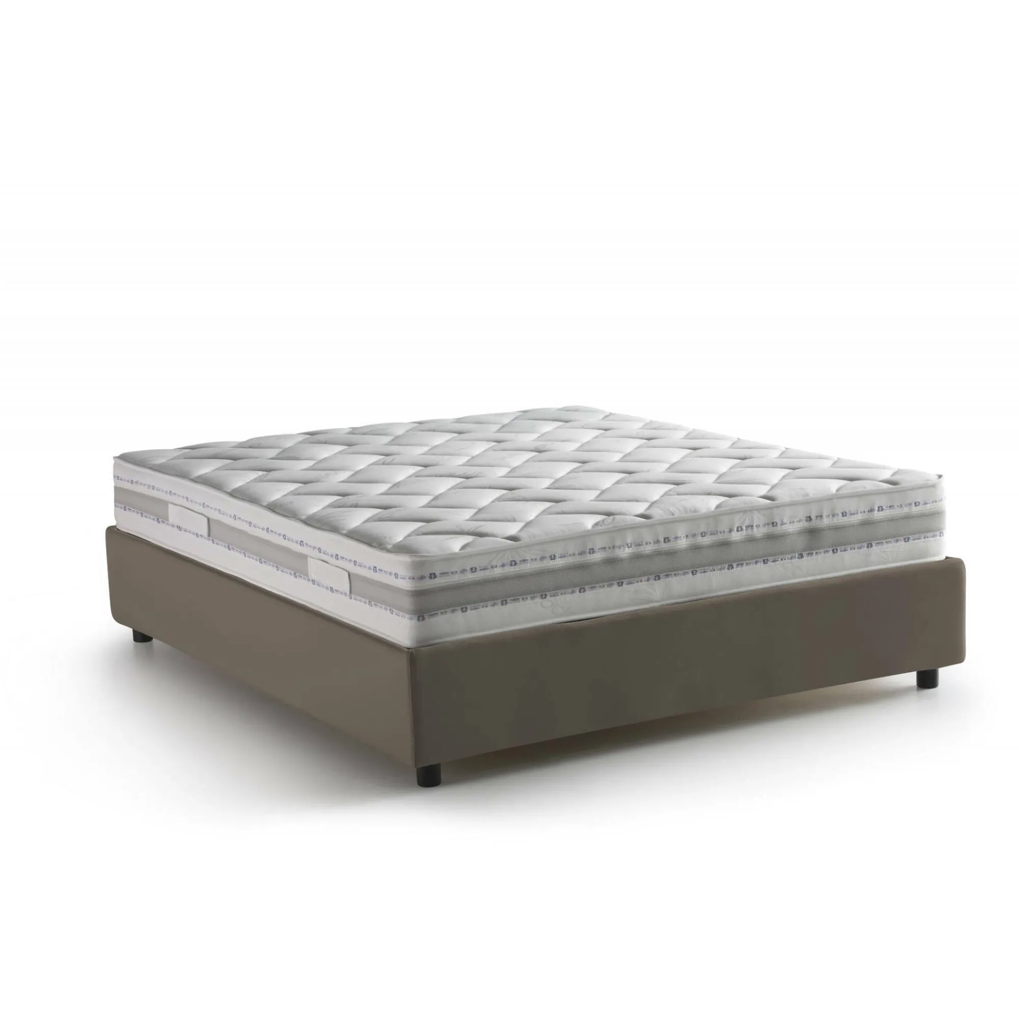 Letto matrimoniale Aluin, con materasso Cm 160x200 incluso,<Dmora Outlet