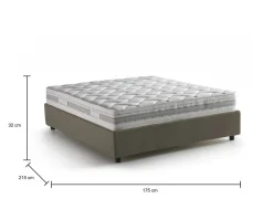 Letto matrimoniale Aluin, con materasso Cm 160x200 incluso,<Dmora Outlet