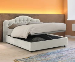 Letto matrimoniale Aly, Adatto a materasso Cm 160x200,<Dmora Fashion