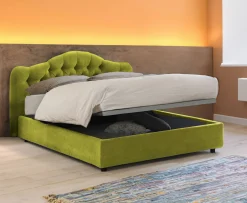 Letto matrimoniale Aly, Adatto a materasso Cm 160x200,<Dmora Clearance