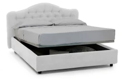 Letto matrimoniale Aly, Adatto a materasso Cm 160x200,<Dmora Fashion