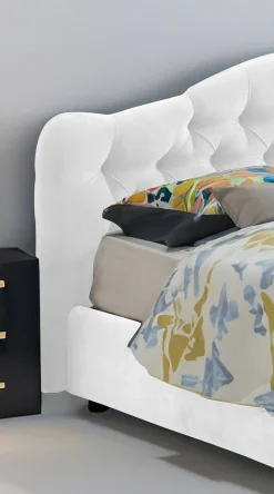 Letto matrimoniale Aly, Adatto a materasso Cm 160x200,<Dmora Fashion