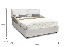 Letto matrimoniale Amalta, con materasso Cm 160x200 incluso,<Dmora Shop
