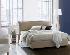 Letto matrimoniale Amilcare, con materasso 160x190 Cm incluso,<Dmora Discount