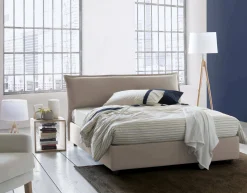 Letto matrimoniale Amilcare, con materasso 160x190 Cm incluso,<Dmora Outlet