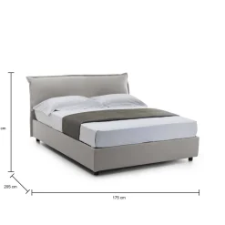 Letto matrimoniale Amilcare, con materasso 160x190 Cm incluso,<Dmora Flash Sale
