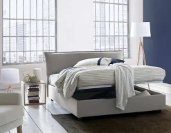 Letto matrimoniale Amilcare, con materasso 160x190 Cm incluso,<Dmora Flash Sale