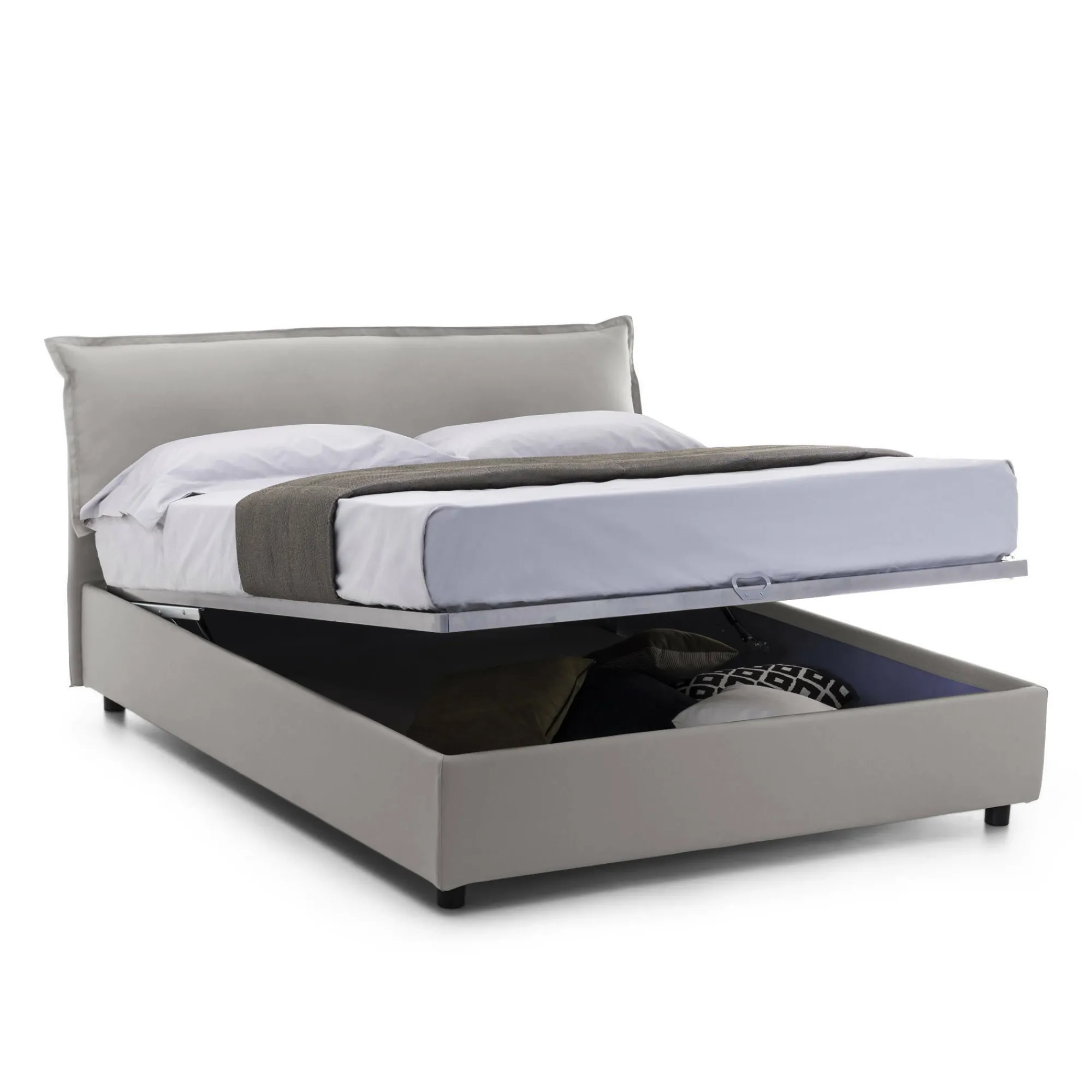 Letto matrimoniale Amilcare, con materasso 160x190 Cm incluso,<Dmora Flash Sale
