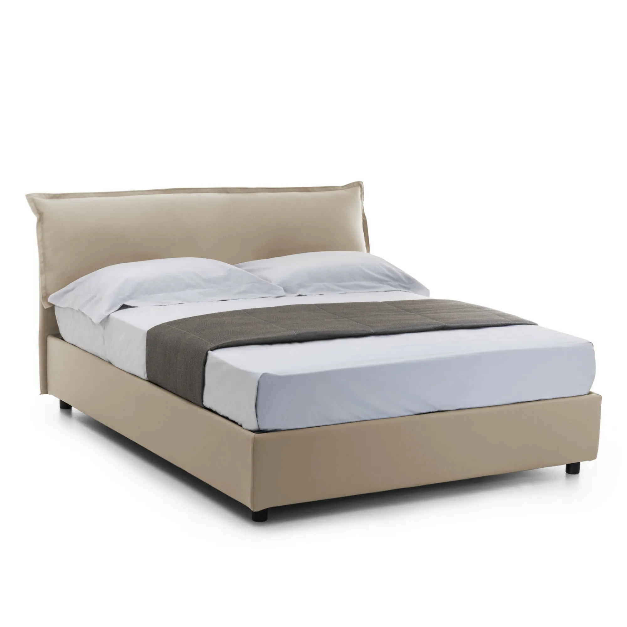 Letto matrimoniale Amilcare, con materasso 160x190 Cm incluso,<Dmora Discount