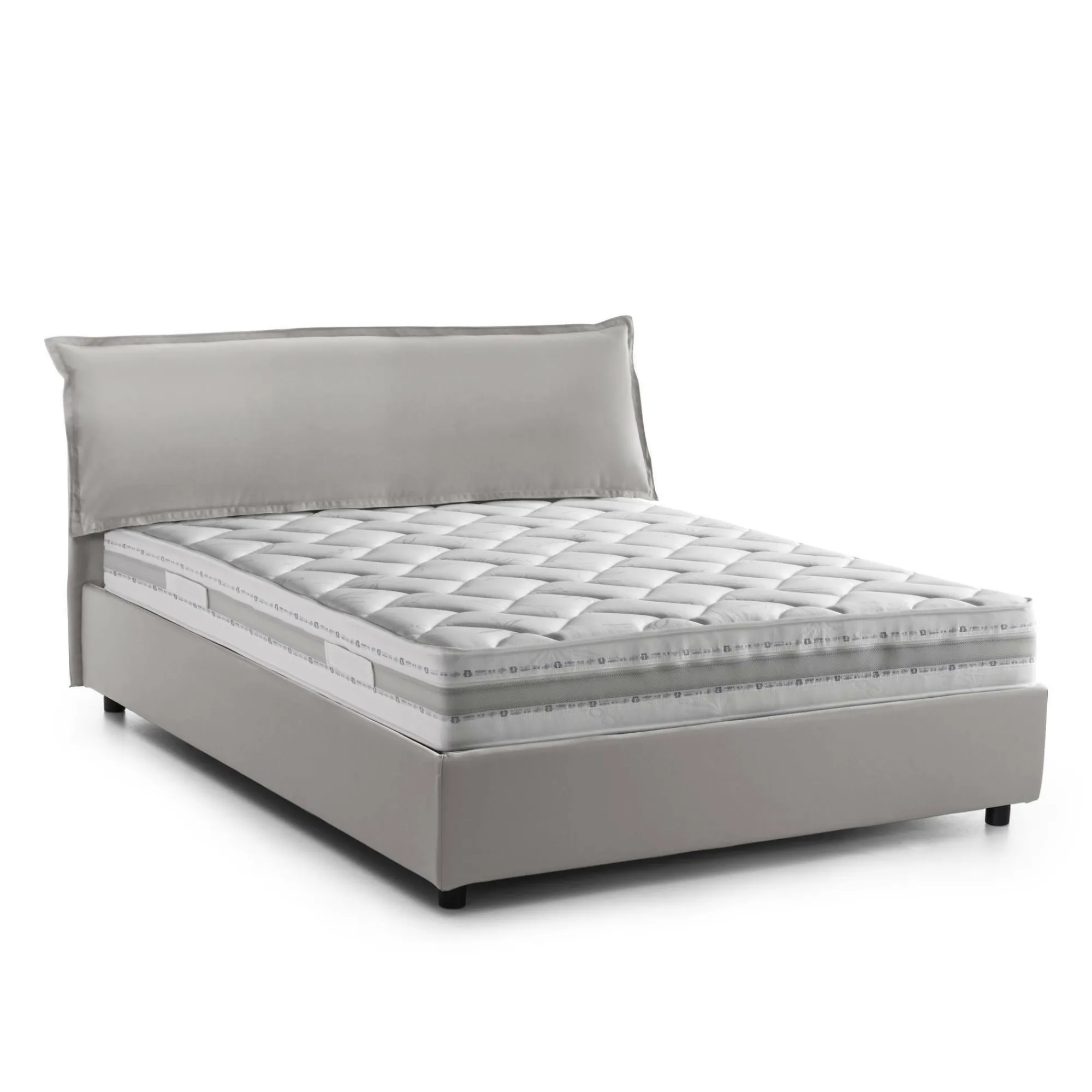 Letto matrimoniale Amilcare, con materasso 160x190 Cm incluso,<Dmora Flash Sale
