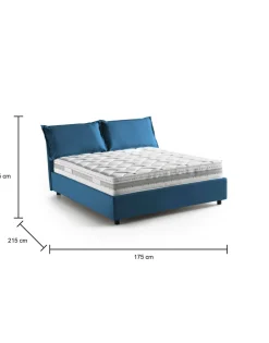Letto matrimoniale Amy, con materasso Cm 160x200 incluso,<Dmora Store