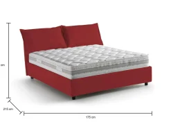 Letto matrimoniale Amy, con materasso Cm 160x200 incluso,<Dmora Fashion