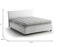 Letto matrimoniale Anassimene, con materasso Cm 160x190 incluso,<Dmora Best