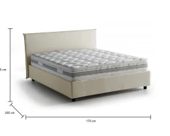 Letto matrimoniale Anassimene, con materasso Cm 160x190 incluso,<Dmora New