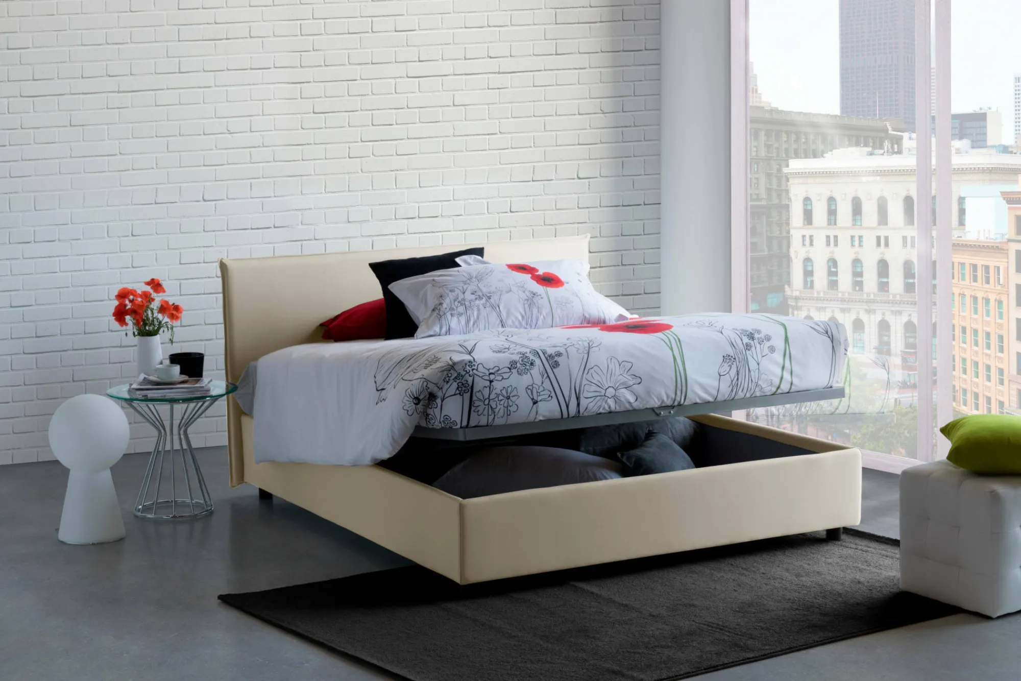Letto matrimoniale Anassimene, con materasso Cm 160x190 incluso,<Dmora New