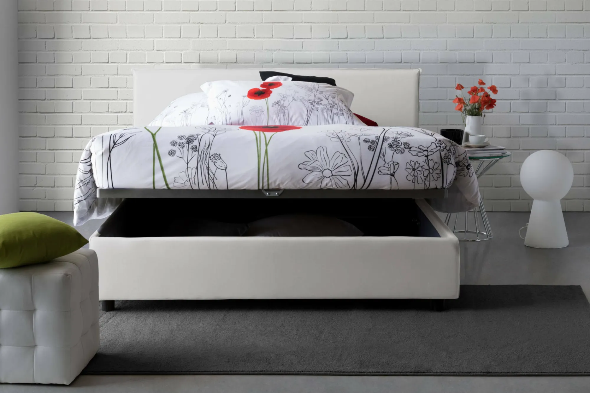 Letto matrimoniale Anassimene, con materasso Cm 160x190 incluso,<Dmora Best