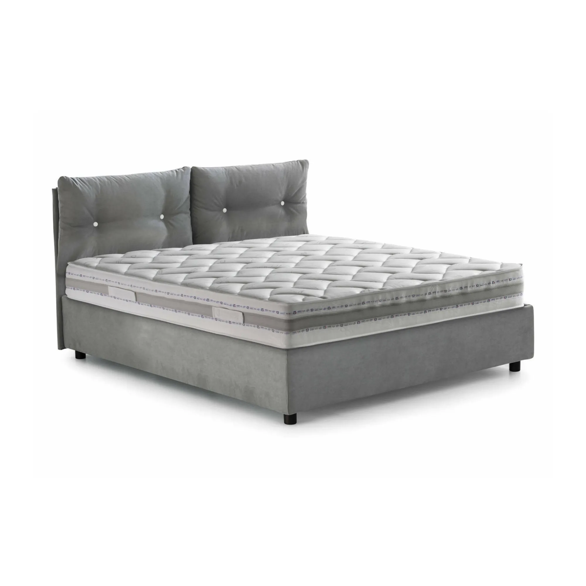 Letto matrimoniale Andrealo, con materasso Cm 160x190 incluso,<Dmora Discount