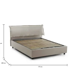 Letto matrimoniale Andyymion, adatto per materasso 160x190 cm,<Dmora Discount
