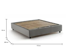 Letto matrimoniale Annibale, adatto per materasso Cm 160x190,<Dmora Shop