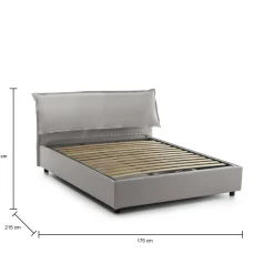 Letto matrimoniale Apaia, adatto per materasso Cm 160x200,<Dmora Sale
