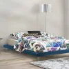 Letto matrimoniale Arbatrax, adatto per materasso Cm 160x190,<Dmora Fashion