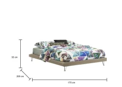 Letto matrimoniale Arbatrax, adatto per materasso Cm 160x190,<Dmora Cheap
