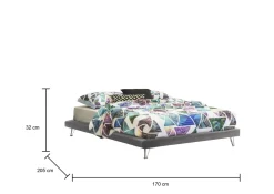 Letto matrimoniale Arbatrax, adatto per materasso Cm 160x190,<Dmora Outlet