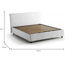 Letto matrimoniale Arcan, adatto per materasso Cm 160x200,<Dmora Sale