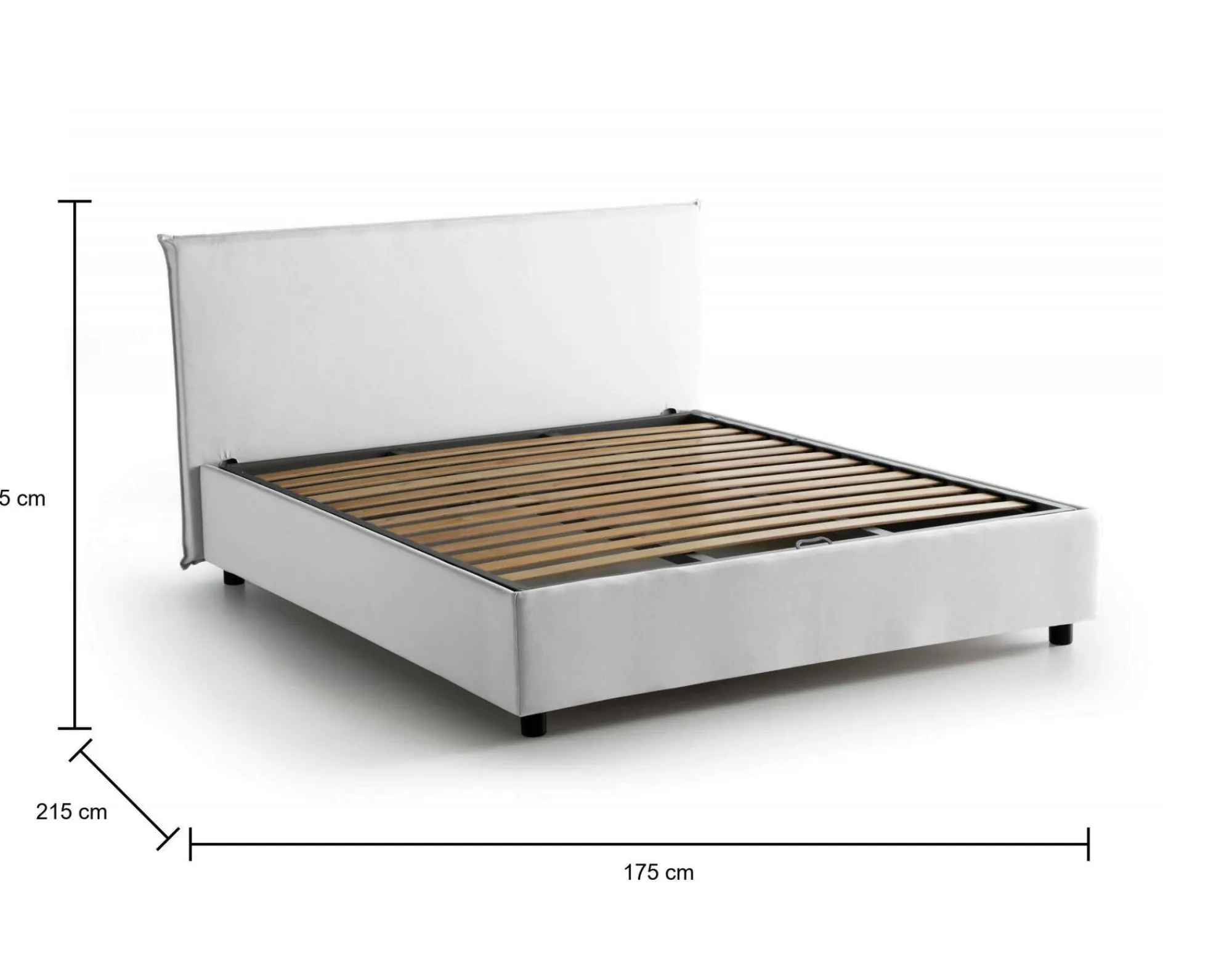 Letto matrimoniale Arcan, adatto per materasso Cm 160x200,<Dmora Sale