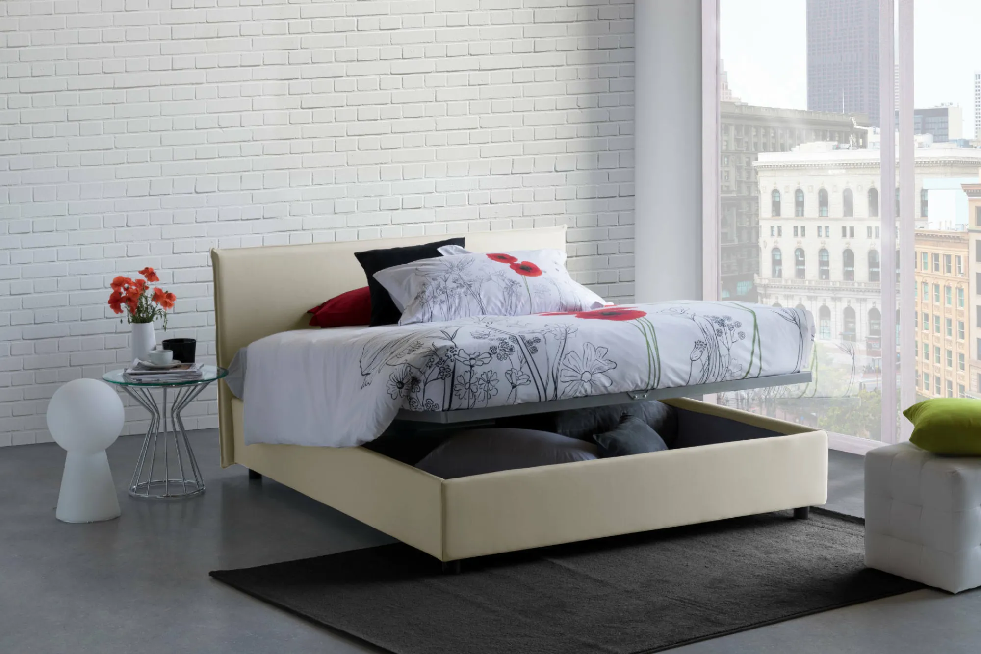 Letto matrimoniale Arcan, adatto per materasso Cm 160x200,<Dmora Best Sale