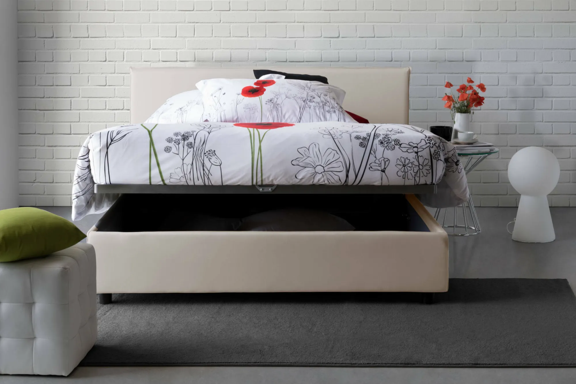 Letto matrimoniale Arcan, adatto per materasso Cm 160x200,<Dmora Best Sale