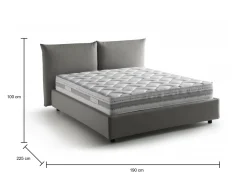 Letto matrimoniale Arcole, con materasso Cm 160x200 incluso,<Dmora Online