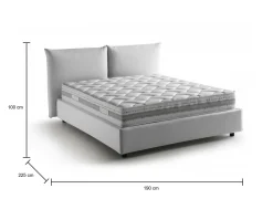 Letto matrimoniale Arcole, con materasso Cm 160x200 incluso,<Dmora Discount