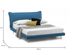 Letto matrimoniale Arcore, adatto per materasso Cm 160x190,<Dmora Fashion