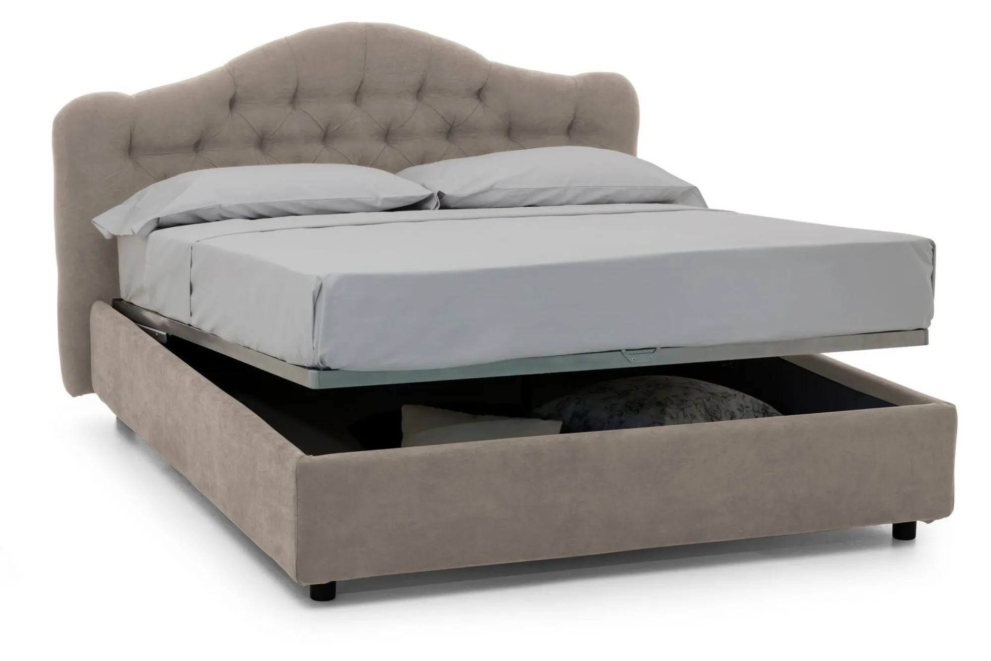 Letto matrimoniale Arex, Adatto a materasso Cm 160x190,<Dmora Clearance
