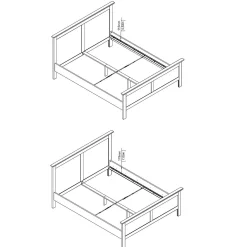 Letto matrimoniale Arika, 179x211 h110 cm,<Dmora New