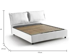 Letto matrimoniale Aris, adatto per materasso Cm 160x200,<Dmora Fashion
