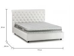 Letto matrimoniale Arnorld, , con incluso materasso da 160x190 cm<Dmora Store
