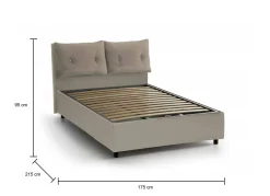 Letto matrimoniale Arron, adatto per materasso Cm 160x200,<Dmora Fashion