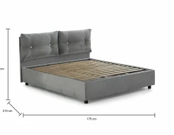 Letto matrimoniale Artrax, adatto per materasso Cm 160x200,<Dmora Sale