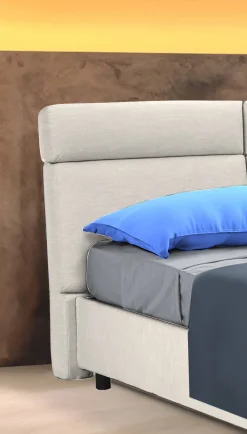 Letto matrimoniale Asica, Con materasso Cm 160x190 incluso,<Dmora Clearance