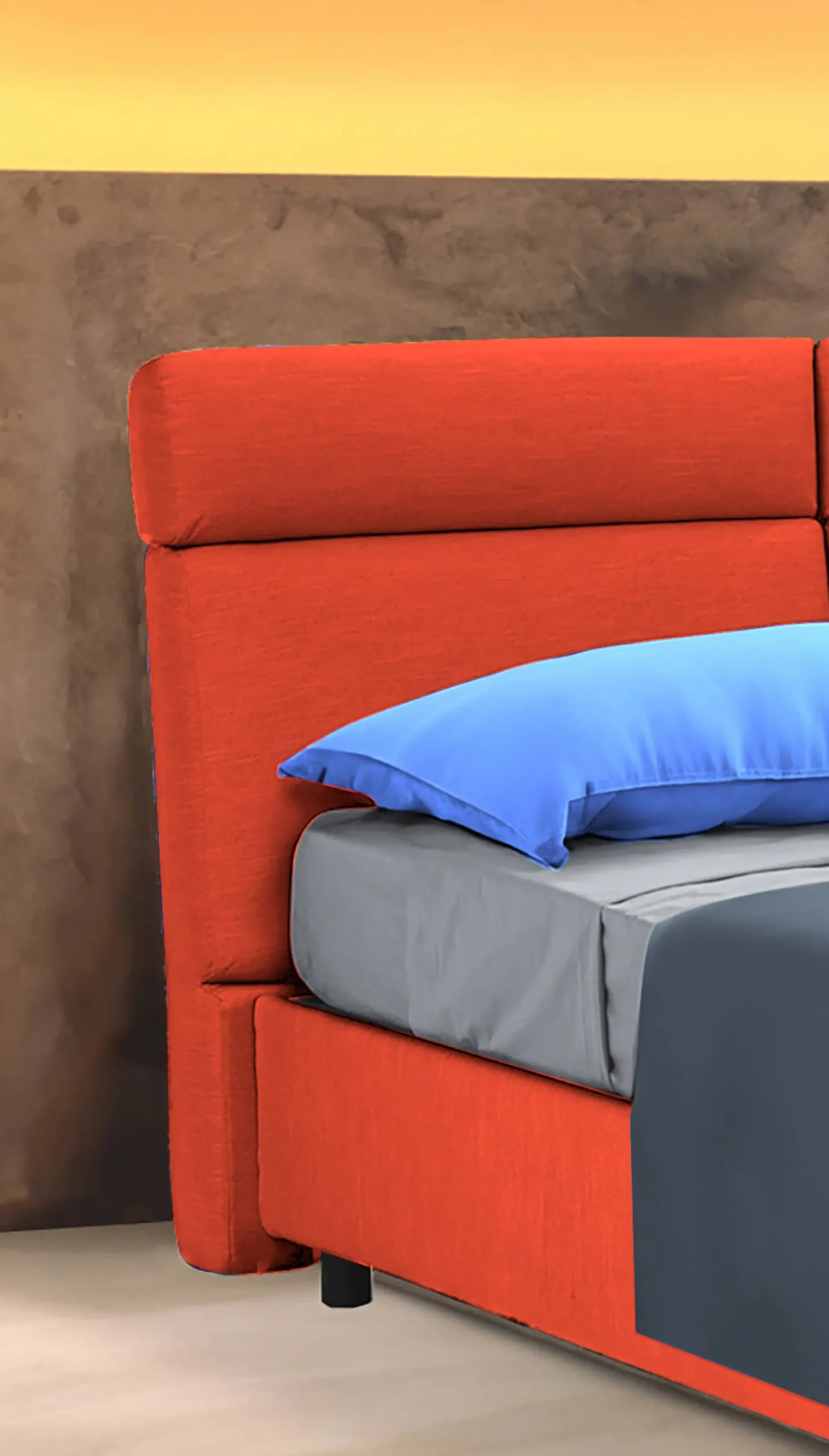 Letto matrimoniale Asica, Con materasso Cm 160x190 incluso,<Dmora Cheap