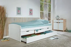 Letto matrimoniale Bayreuth, Sommier per camera da letto, Giroletto per stanza, Struttura porta materasso, 205x63 h98 cm,<Dmora New