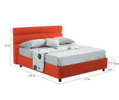 Letto matrimoniale Briaglia, Adatto a materasso Cm 160x200,<Dmora Best Sale