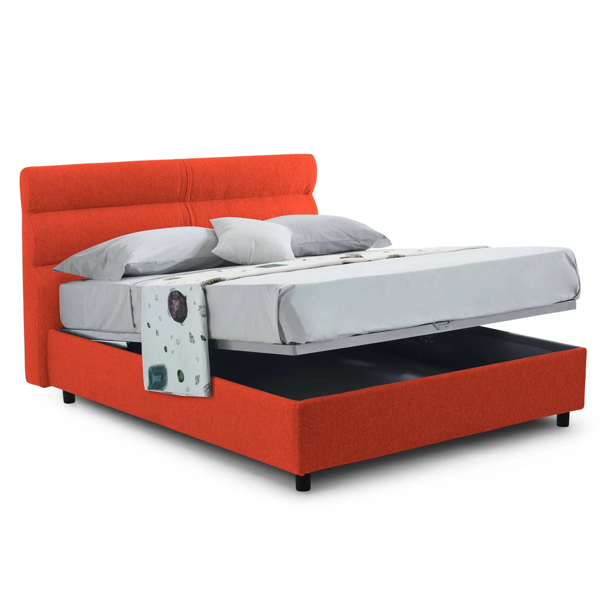 Letto matrimoniale Brienno, Adatto a materasso Cm 160x190,<Dmora Best
