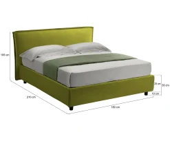 Letto matrimoniale Brolo, Adatto a materasso Cm 160x190,<Dmora Best Sale