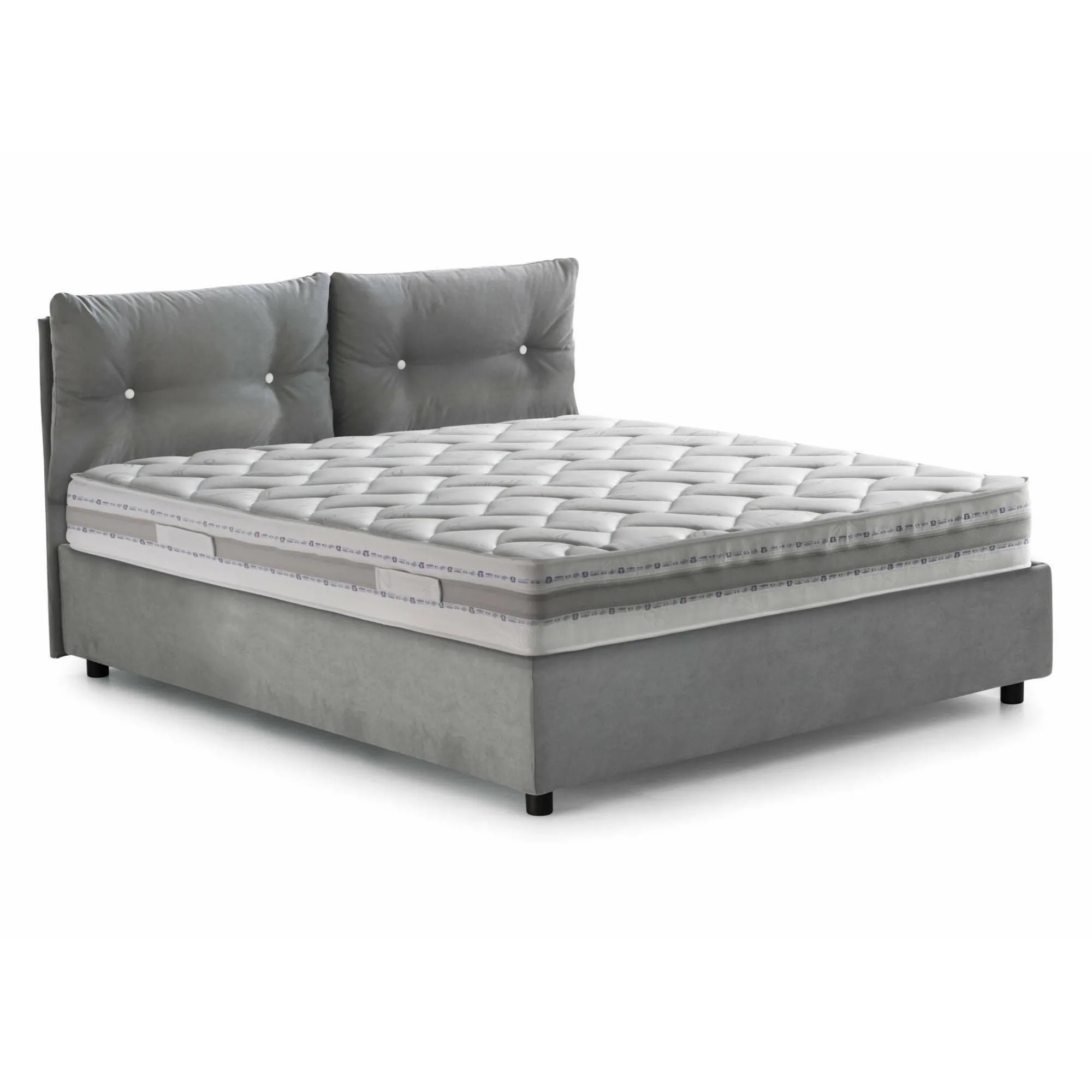 Letto matrimoniale Calcite, con materasso Cm 160x200 incluso,<Dmora Discount
