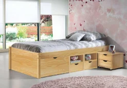 Letto matrimoniale Cuxhaven, Sommier per camera da letto, Giroletto per stanza, Struttura porta materasso, 96x209 h48 cm,<Dmora Store